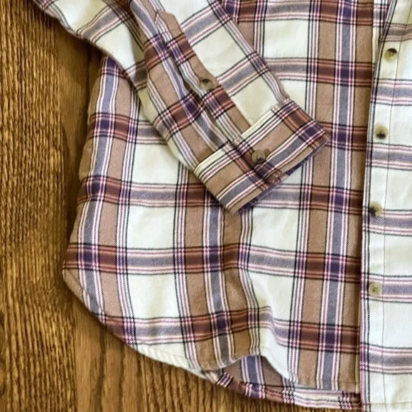 JACH'S GIRLFRIEND FLANNEL LONG SLEEVE SHIRT Shacket - Picture 8 of 8